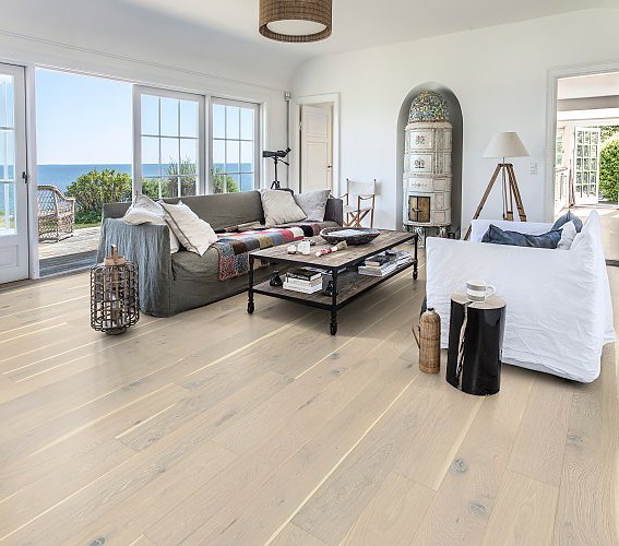 Паркетная доска Kahrs Дуб Овёс Oat 2000×187×15 фото в интерьере